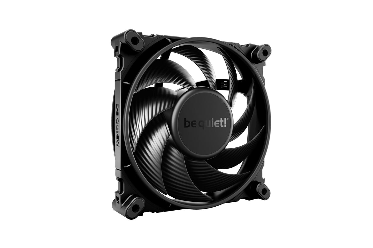 ¡tranquilizarse! Silent Wings 4 Ventilador negro de alta velocidad PWM, 120 mm, 2500 RPM, conector de ventilador PWM de 4 pines, marco negro, aspas negras, aspas de ventilador optimizadas para un rendimiento de alta gama, 2 opciones de montaje