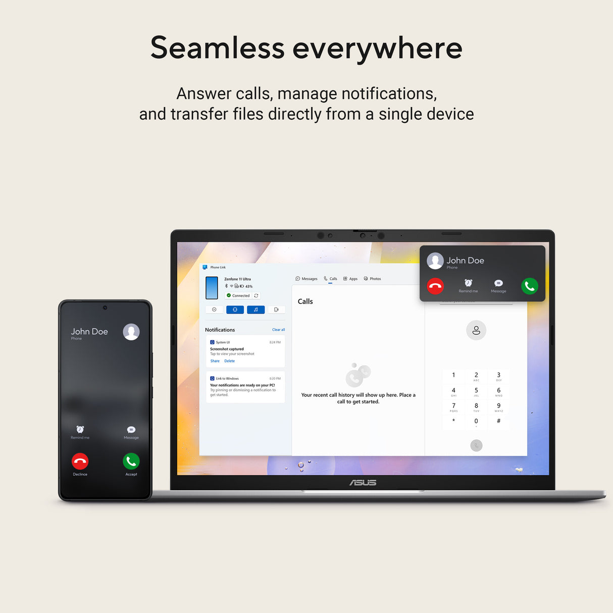 ASUS Vivobook S 14 M3407HA-LY008W AMD Ryzen™ 5 220 Laptop 35.6 cm (14") WUXGA 16 GB DDR5-SDRAM 512 GB SSD Wi-Fi 6 (802.11ax) Windows 11 Home Silver