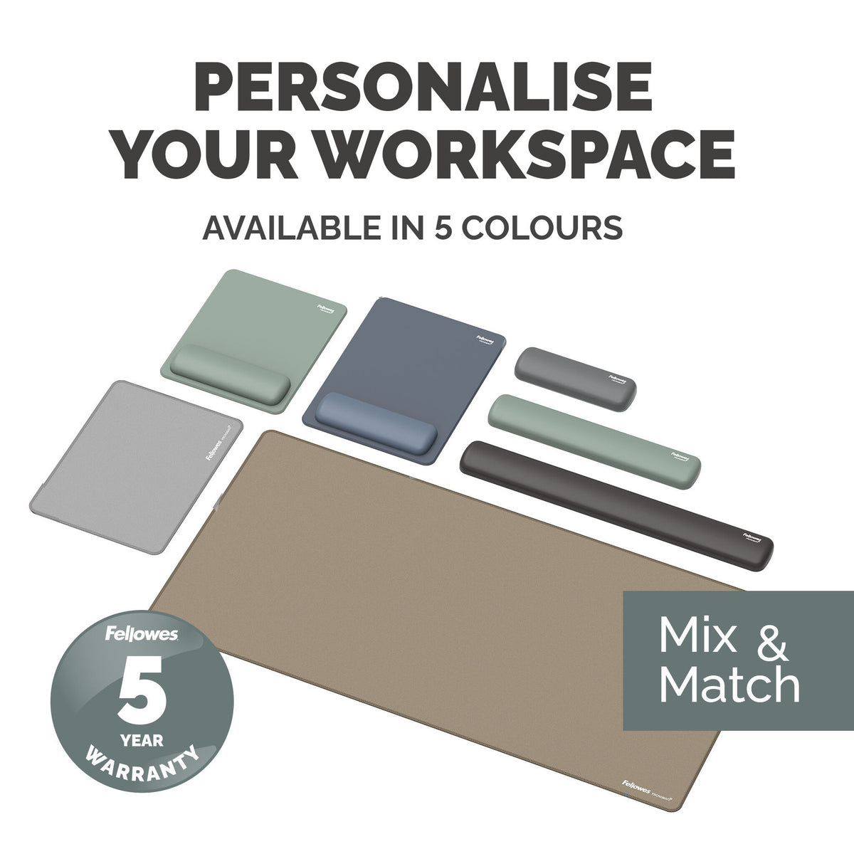 Fellowes Breyta - Wrist rest - sage