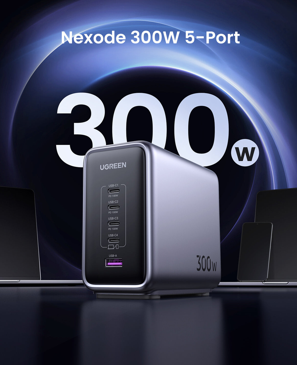 Ugreen Nexode Universal Black AC Fast charging Indoor