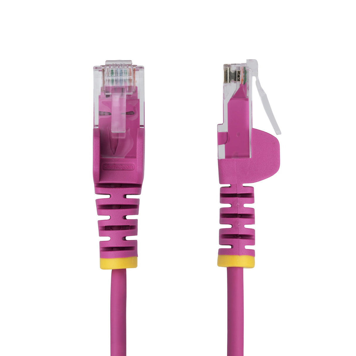 StarTech.com 1.5m Pink Slim CAT6 Ethernet Cable, Snagless, 100W PoE, UTP, LSZH, 28AWG Pure Bare Copper Wire, Slim RJ45 Network Patch Cord w/Strain Reliefs, Fluke Tested