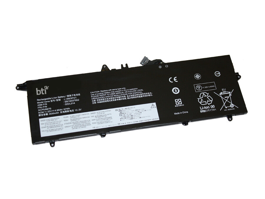 BTI 02DL016 compatible 57Wh 3-cell battery for ThinkPad T490s T14S T495S