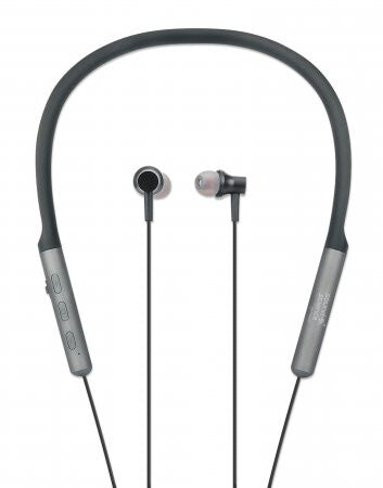 Manhattan Bluetooth In-Ear Headset with Neckband, Microphone, Integrated Controls, Sweatproof, Noise Isolating, 5 hour usage time, Max Range 10m, MicroSD Card slot, Bluetooth v5.0, USB-A charging cable included, Three Year Warranty
