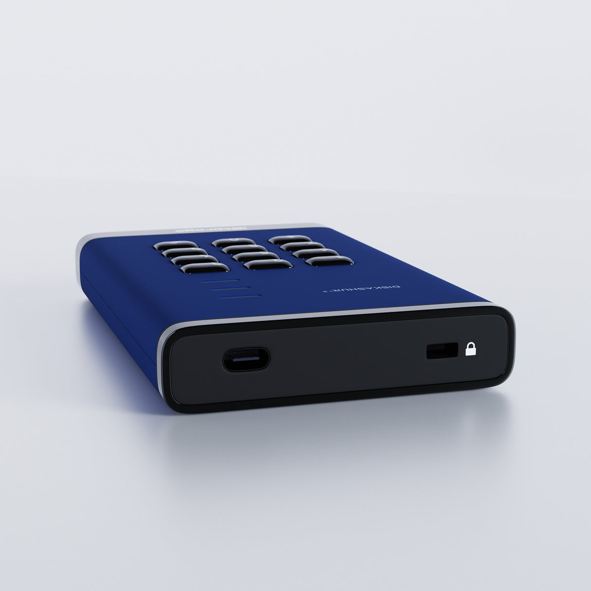 iStorage diskAshur³ SSD 2TB Blue | Secure Portable Solid State Drive | FIPS 140-3 Level 3 Complaint |Common Criteria EAL 5+ | PIN protected | AES-XTS 256-bit hardware encryption | GDPR, TAA Compliant | Dust/Water Resistant |