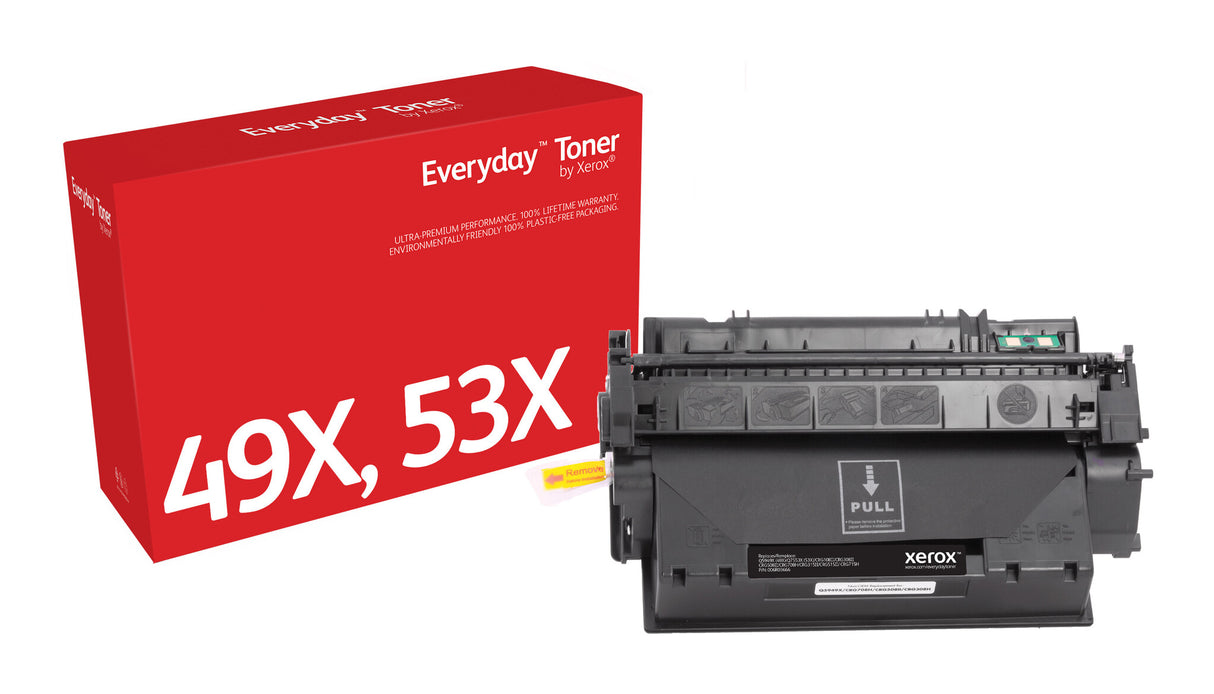 Everyday™ Black Toner by Xerox compatible with HP 49X 53X (Q5949X/ Q7553X), High capacity