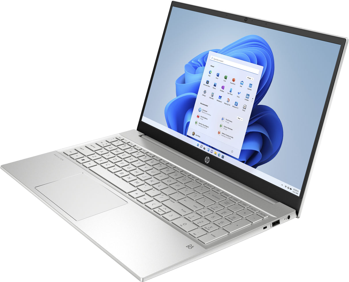 HP Pavilion 15-eh1028na AMD Ryzen™ 7 5700U Laptop 39.6 cm (15.6") Full HD 16 GB DDR4-SDRAM 512 GB SSD Wi-Fi 5 (802.11ac) Windows 11 Home Silver