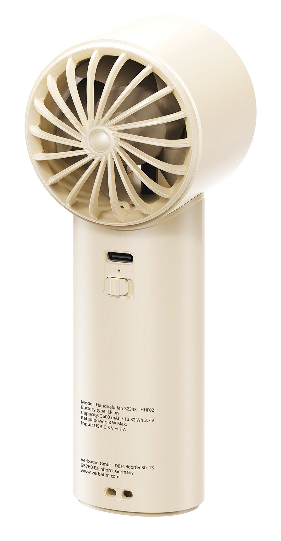 Verbatim Cool’n’Go IceTouch Handheld Fan White/Silver