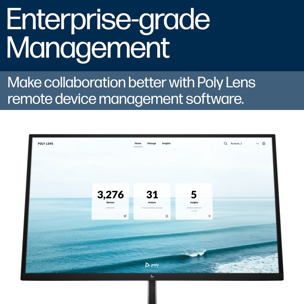 HP Poly Studio V12 USB Video Bar No Power Supply