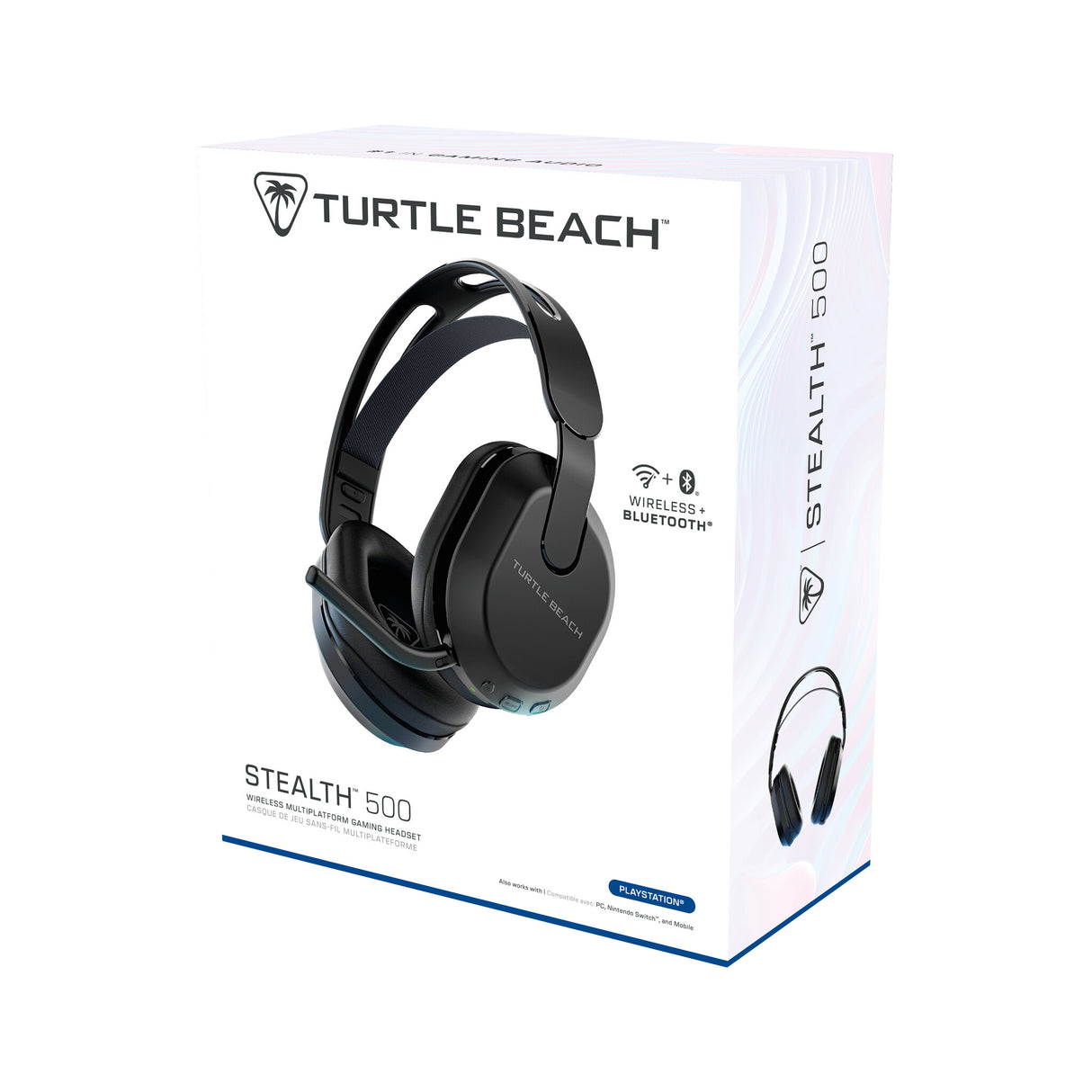 Turtle Beach Stealth 500 Black PlayStation Wireless Gaming Headset with up to 40hr Battery and Bluetooth for PS5, PS4, PC and Mobile