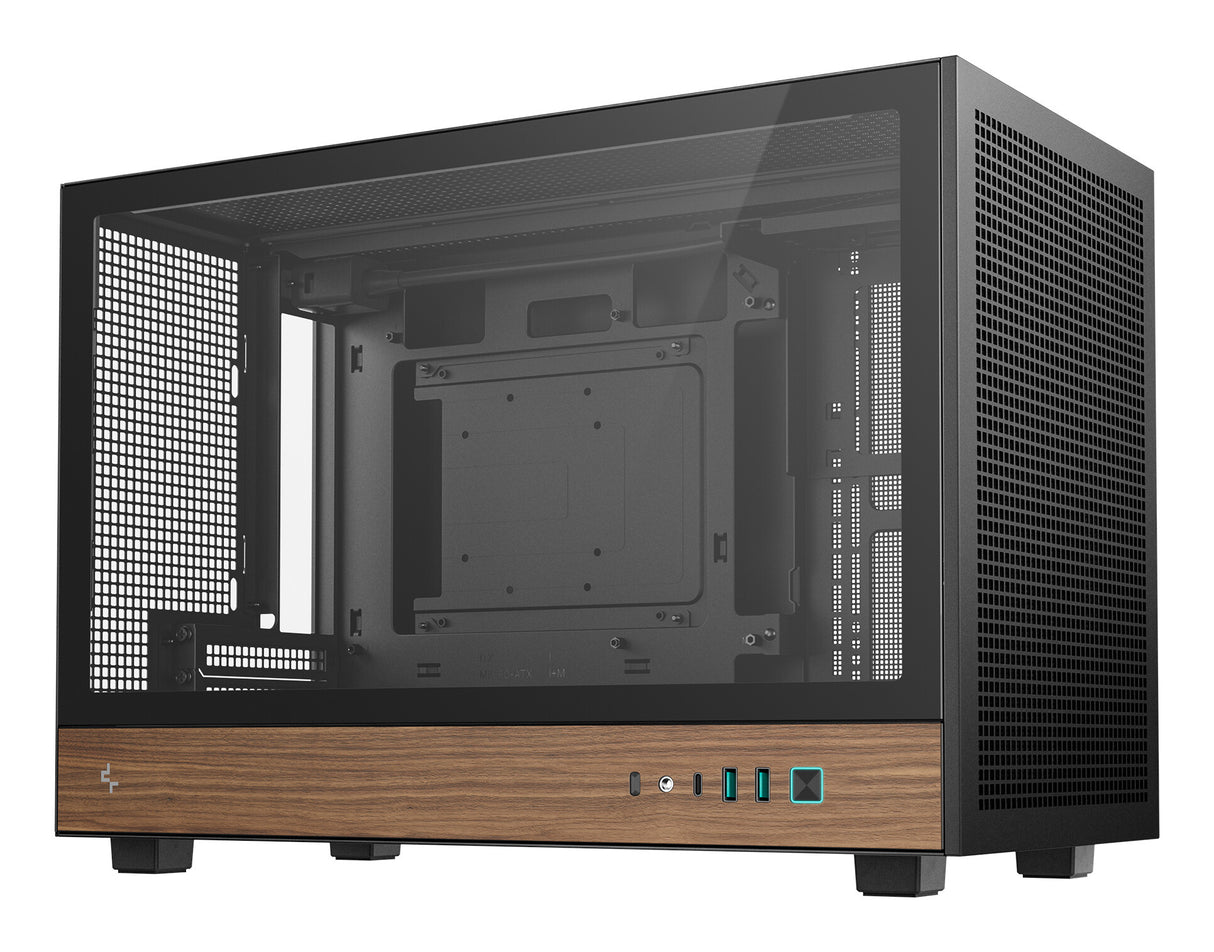 DeepCool CH260 WOOD Micro Tower Black, Wood