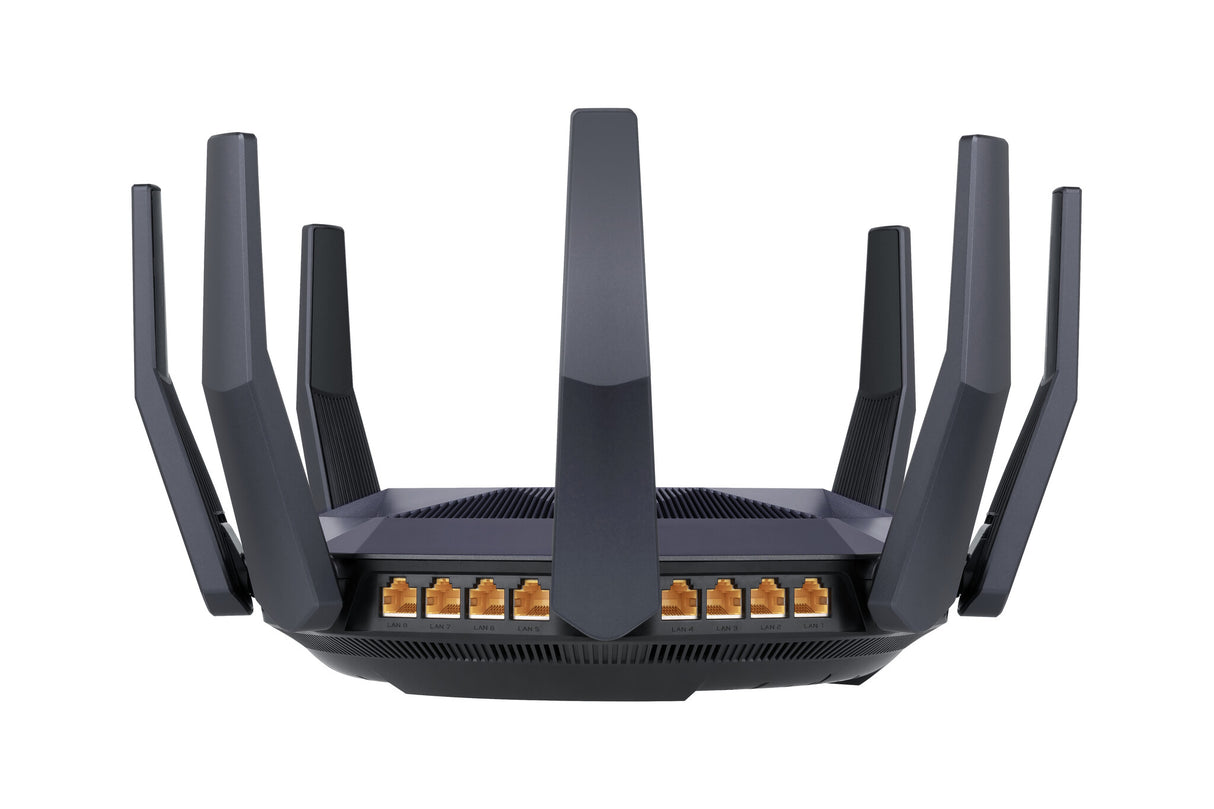 Asus (RT-AX89X) AX6000 Enrutador inalámbrico Wi-Fi 6 de doble banda, 12 transmisiones, MU-MIMO y OFDMA, AiMesh, puertos duales 10G, SFP+, USB, seguridad de Internet gratuita de por vida