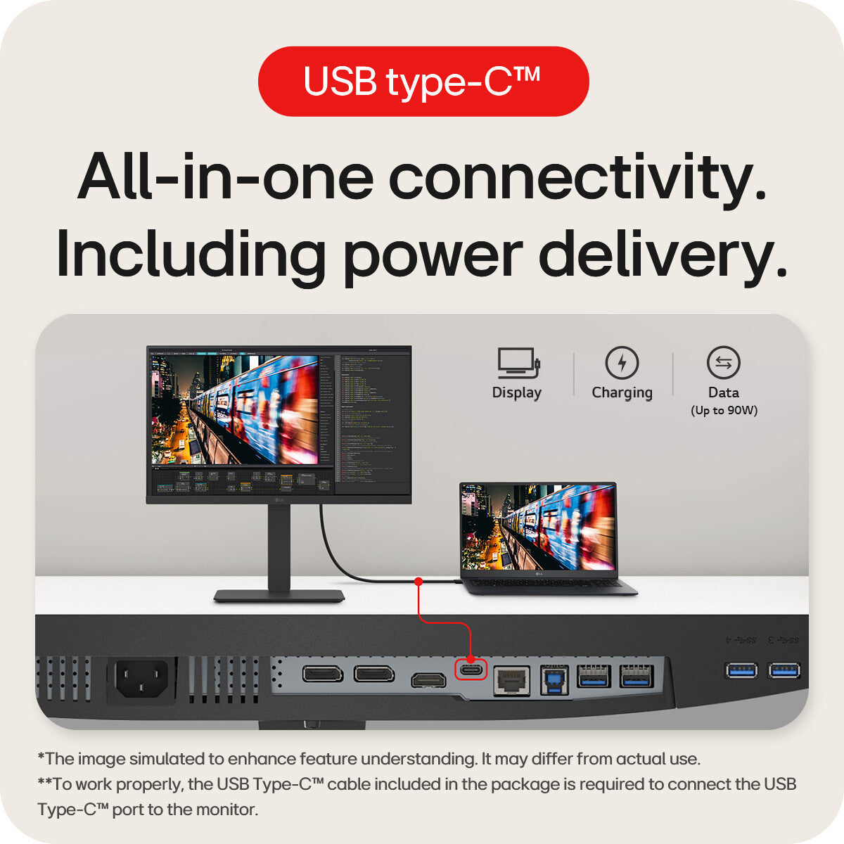 LG 24BA850-B.AEK computer monitor 60.5 cm (23.8") 1920 x 1080 pixels Full HD Black