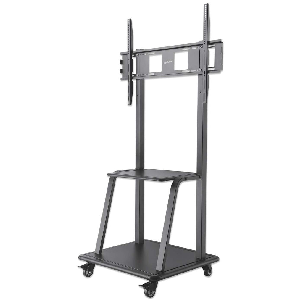 Manhattan Trolley Mount Stand for TV & Monitors, For screens 37" to 100", VESA compatibility: all between 200x200 to 800x600mm - check the dimensions of the four mounting holes on back of screen to ensure it fits, Max 150kg, Black, LFD, Stand, Bracket