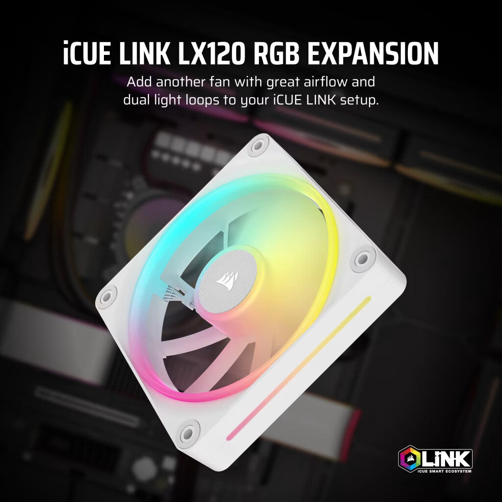 Corsair iCUE LINK LX120 RGB Computer case Fan 12 cm White 1 pc(s)
