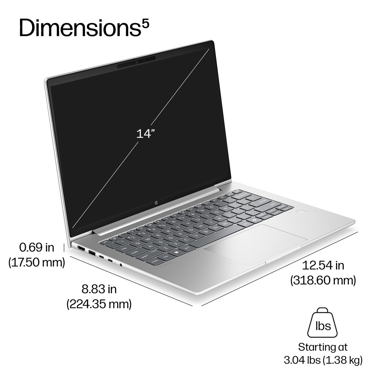 HP ProBook 4 G2iR 14 inch Notebook Next Gen AI PC Copilot+ PC Intel Core Ultra 7 256V Laptop 35.6 cm (14") WUXGA 16 GB LPDDR5x-SDRAM 512 GB SSD Wi-Fi 7 (802.11be) Windows 11 Pro Silver