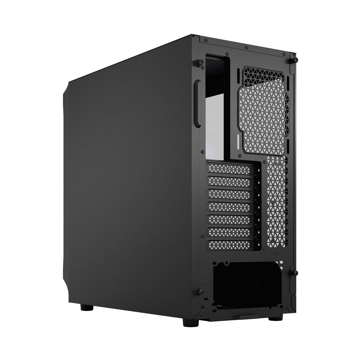 Fractal Design Focus 2 RGB (Black TG) Estuche para juegos con ventana de vidrio transparente, ATX, 2 ventiladores RGB, controlador RGB, frente de malla, innovador sistema de cubierta
