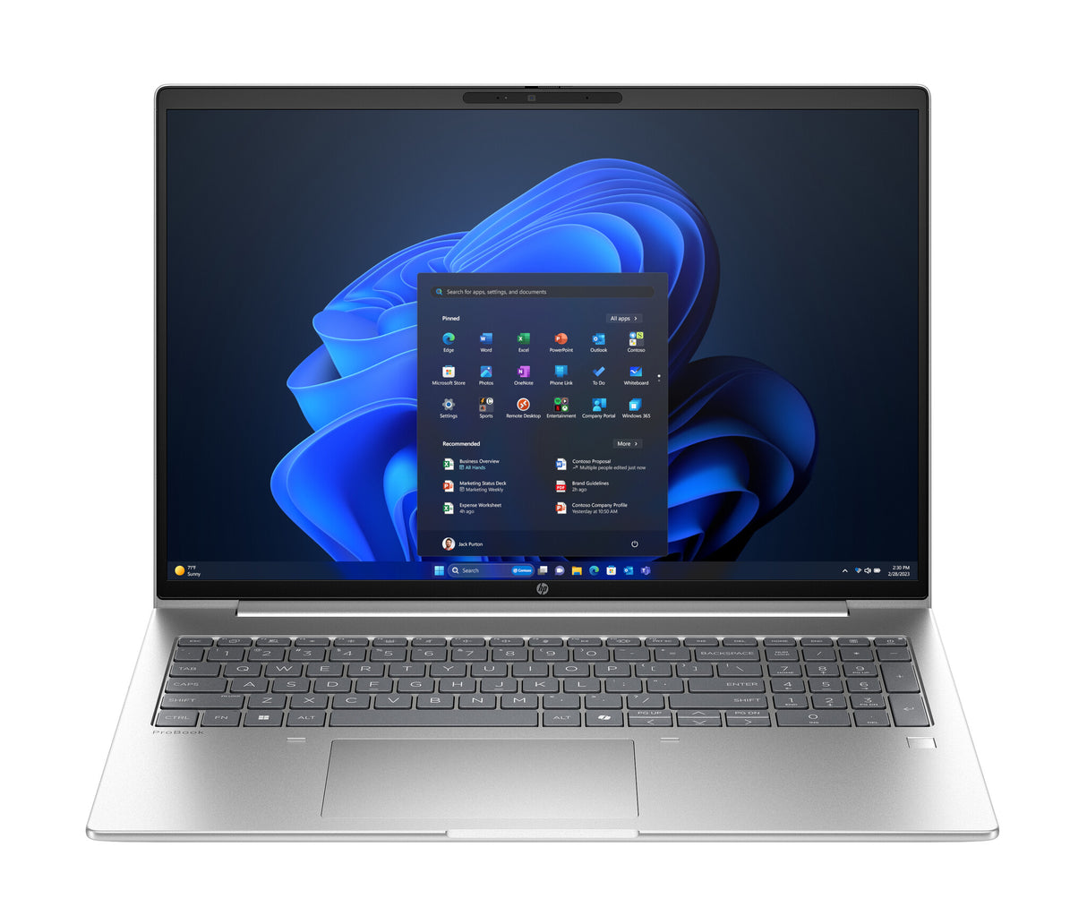 HP ProBook 4 G1iR Intel Core 5 120U Laptop 40.6 cm (16") WUXGA 24 GB DDR5-SDRAM 256 GB SSD Wi-Fi 6E (802.11ax) Windows 11 Pro Silver