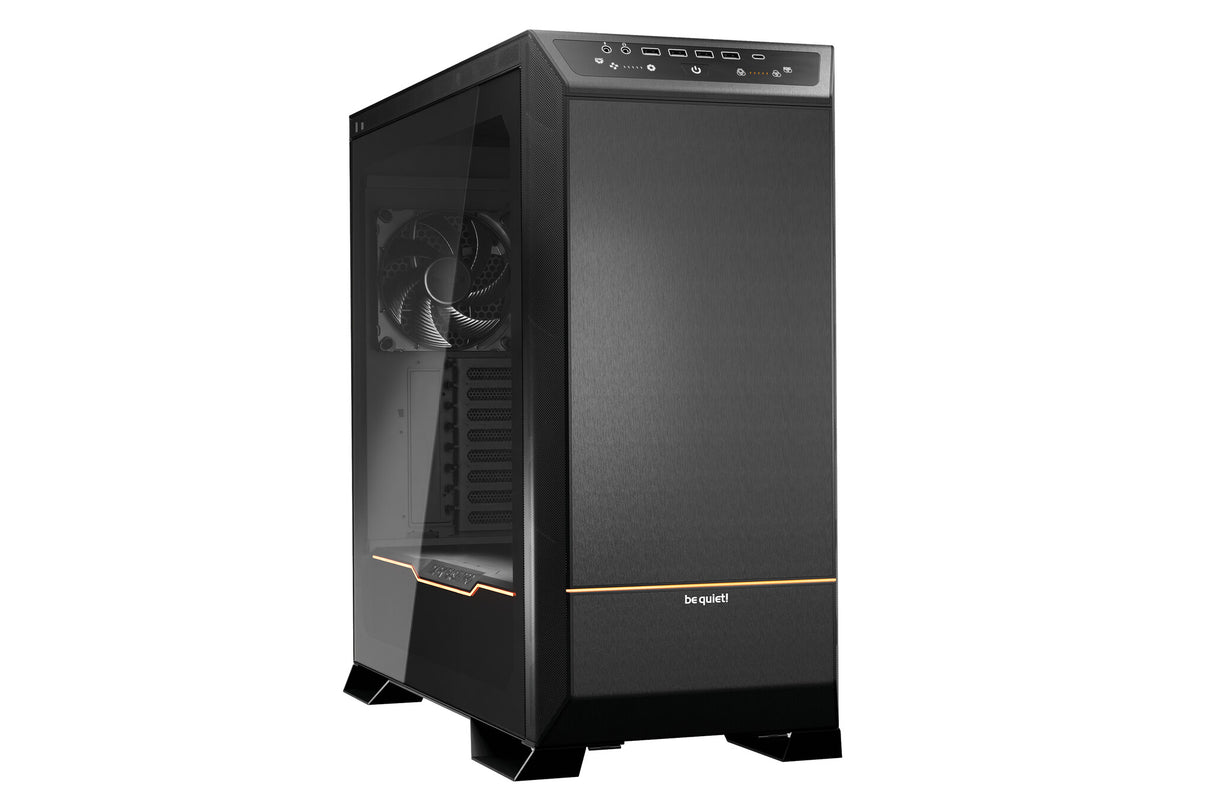 ¡tranquilizarse! Dark Base Pro 901 Caja de PC para juegos de torre completa, negra, 4x USB 3.2 tipo A, cubierta superior y panel frontal intercambiables, 3x Silent WIngs 4 ventiladores PWM, iluminación ARGB
