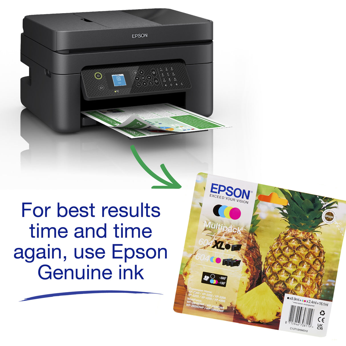 Epson WorkForce WF-2930DWF C11CK63401 Impresora InkJet ADF, Multifunción, WiFi/USB, Dúplex