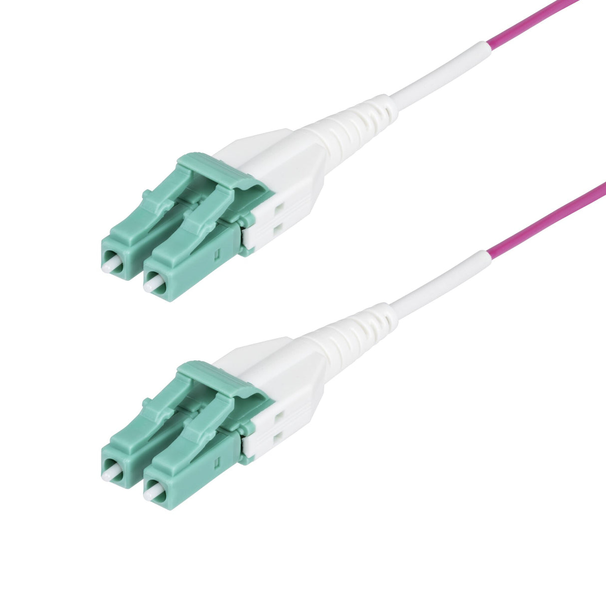 StarTech.com 20m (66ft) LC to LC (UPC) OM4 Multimode Fiber Optic Cable, Erika Violet, 50/125µm, 40G/100G, LOMMF/VCSEL, Uniboot Fiber Jumper Cord, OFNR Riser Rated
