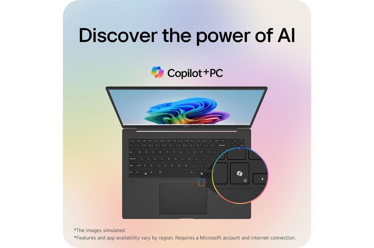 LG Gram Pro AI 16Z90TS-G.AU89A1 laptop Intel Core Ultra 7 258V 40.6 cm (16") 2.5K 32 GB LPDDR5x-SDRAM 1 TB SSD Wi-Fi 7 (802.11be) Windows 11 Home, Metal Grey