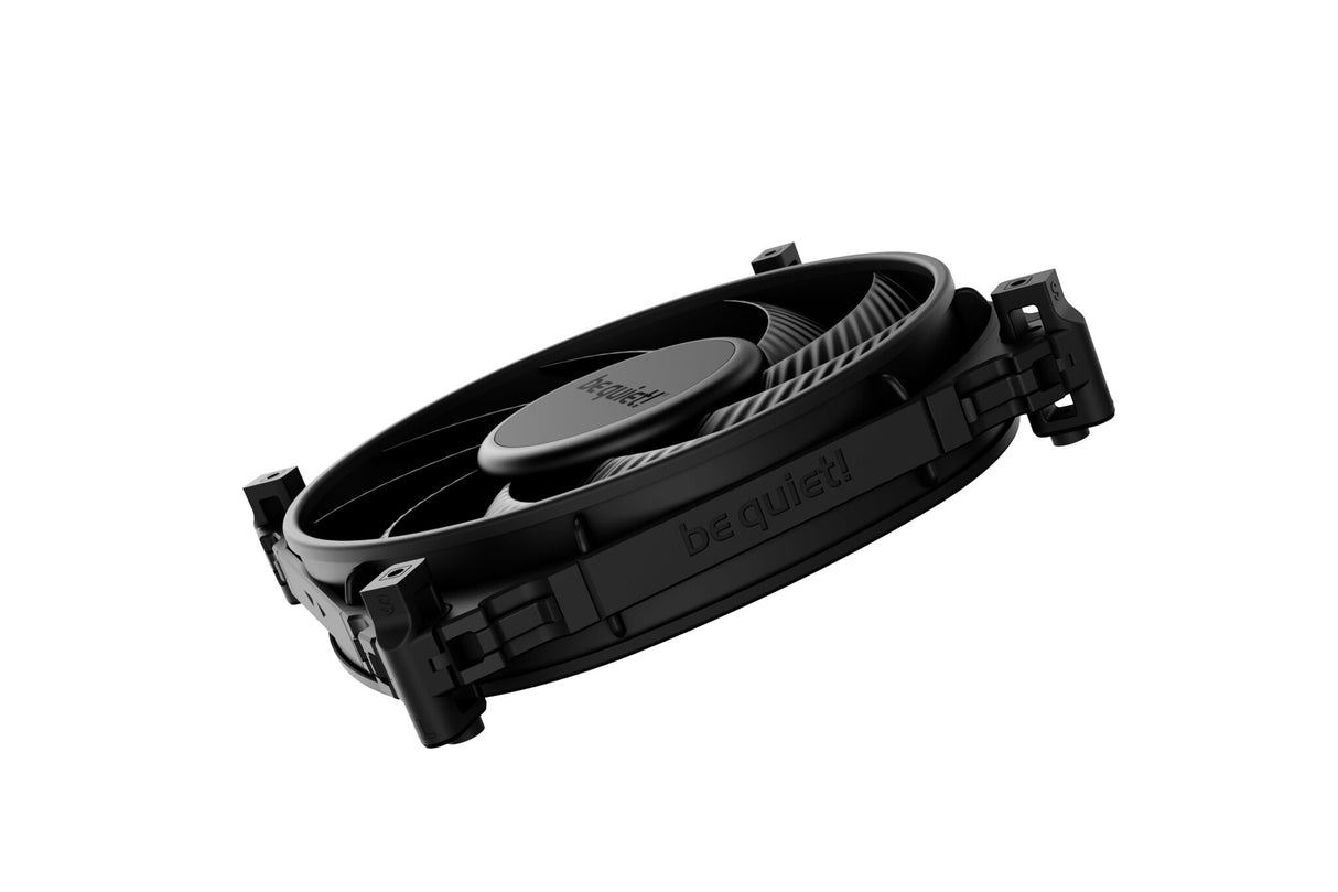 ¡tranquilizarse! Silent Wings 4 Ventilador negro de alta velocidad PWM, 120 mm, 2500 RPM, conector de ventilador PWM de 4 pines, marco negro, aspas negras, aspas de ventilador optimizadas para un rendimiento de alta gama, 2 opciones de montaje