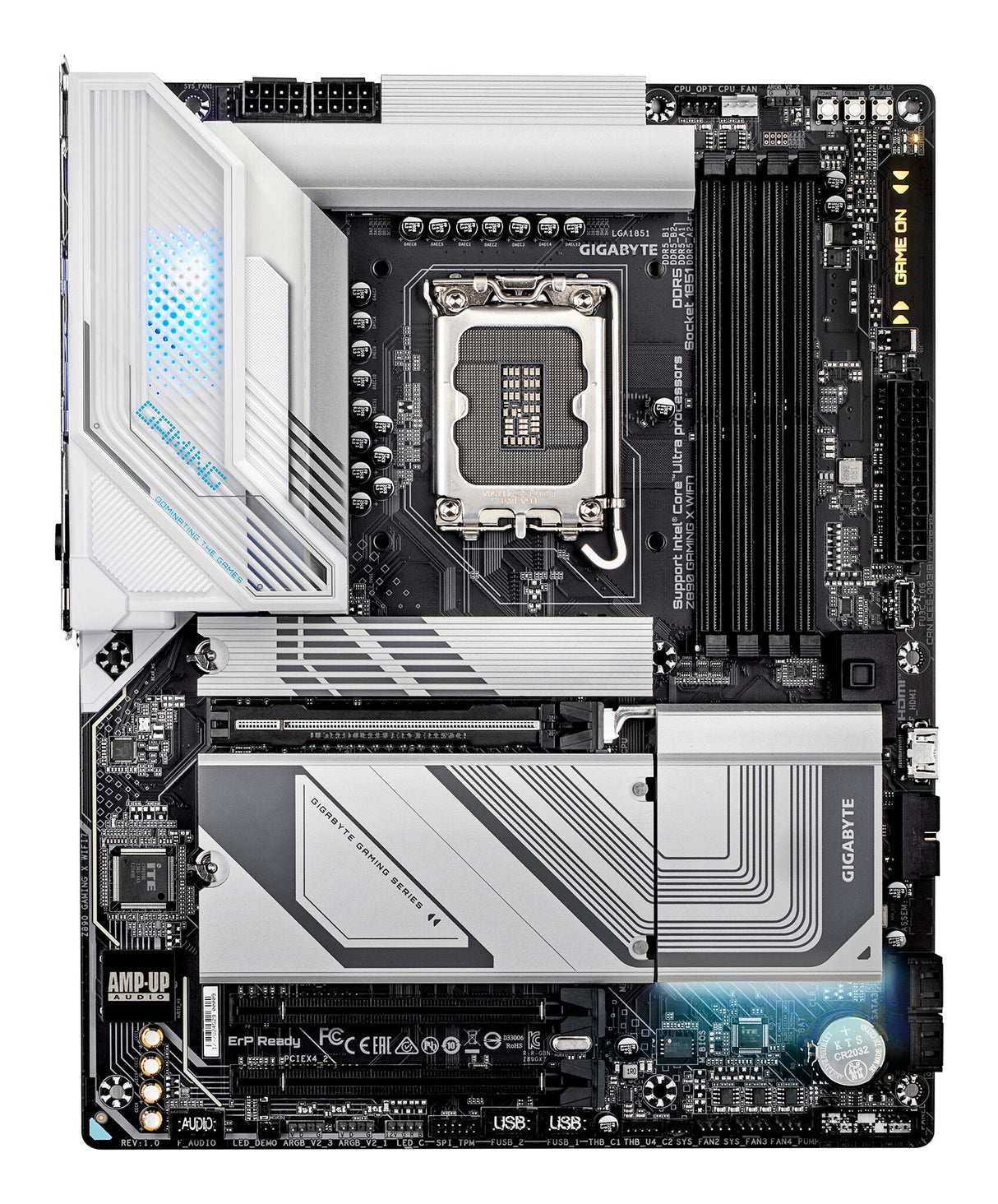 GIGABYTE Z890 GAMING X WIFI7 Motherboard - Supports Intel Core Ultra (Series 2) CPUs, 16+1+2 phases VRM, up to 8800MHz DDR5 (OC), 1xPCIe 5.0 + 3xPCIe 4.0, Wi-Fi 7, 2.5GbE LAN, USB 4