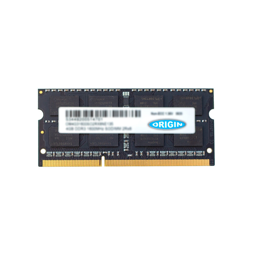 Origin Storage 4GB DDR3 1600MHz SODIMM 1Rx8 Non-ECC 1.35V