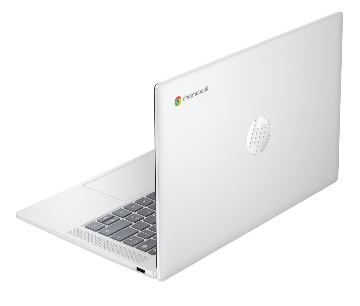 HP Chromebook 14a-nf0002na Intel® N N100 35.6 cm (14") HD 4 GB LPDDR5-SDRAM 128 GB eUFS Wi-Fi 6E (802.11ax) ChromeOS Silver