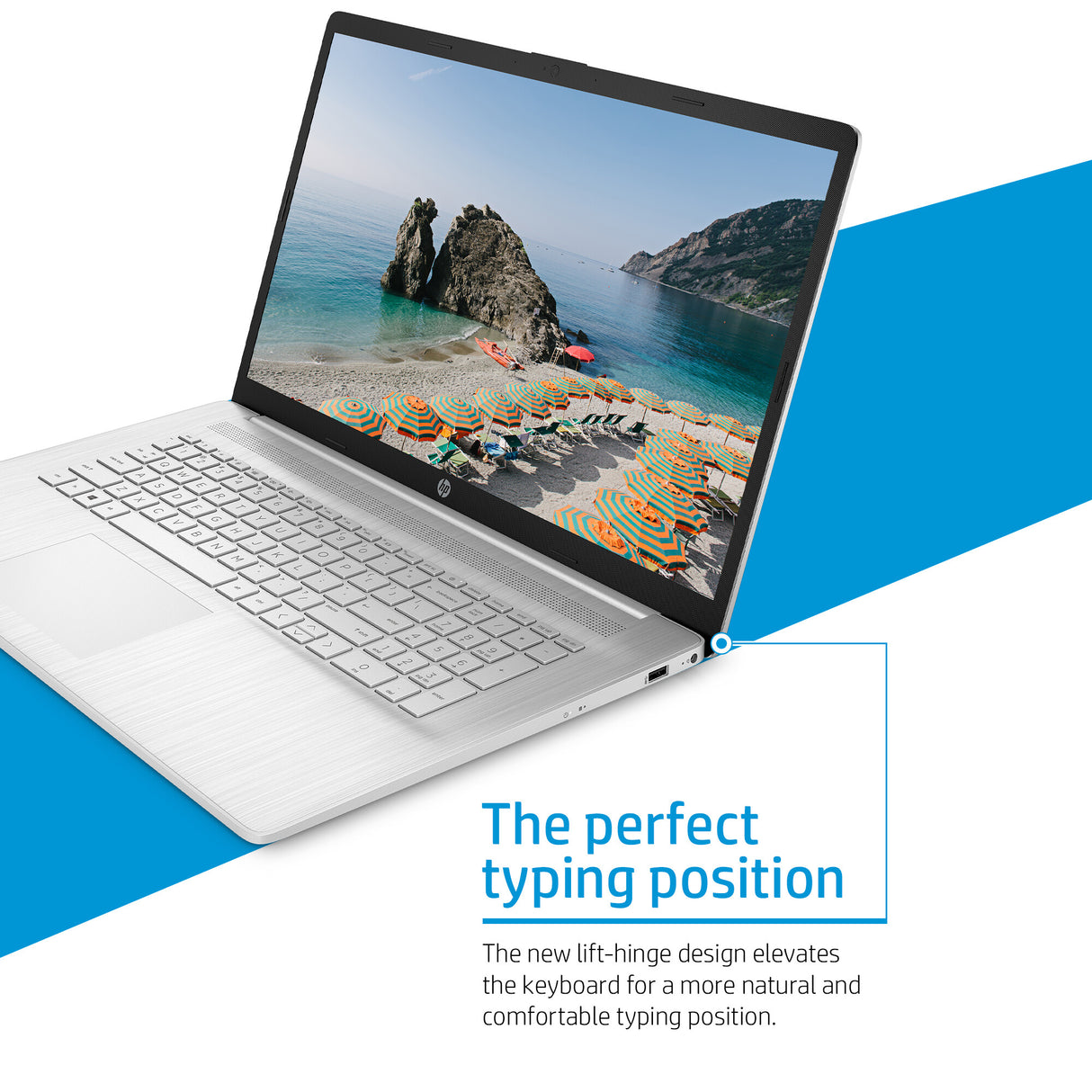 HP 17-cp2008na AMD Ryzen™ 5 7520U Laptop 43.9 cm (17.3") Full HD 8 GB LPDDR5-SDRAM 512 GB SSD Wi-Fi 6 (802.11ax) Windows 11 Home Silver