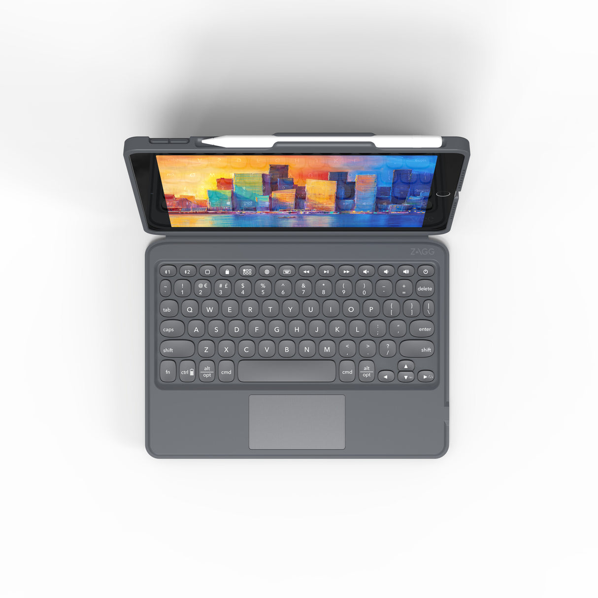 ZAGG Keyboard Pro Keys with Trackpad-Apple-iPad 10.2-Black/Gray-UK