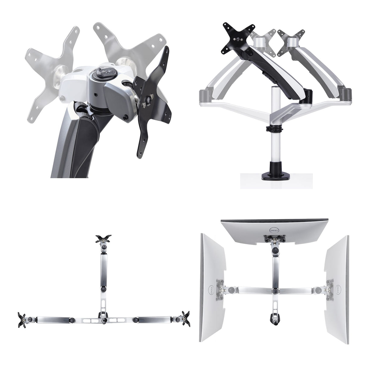 StarTech.com Monitor Desk Mount For 27in 16:9 or 30in 21:9 Ultrawide Screens, VESA 75x75/100x100, Tool-Less Arm Adjustments, C-Clamp/Grommet, Spring-Assisted Arm