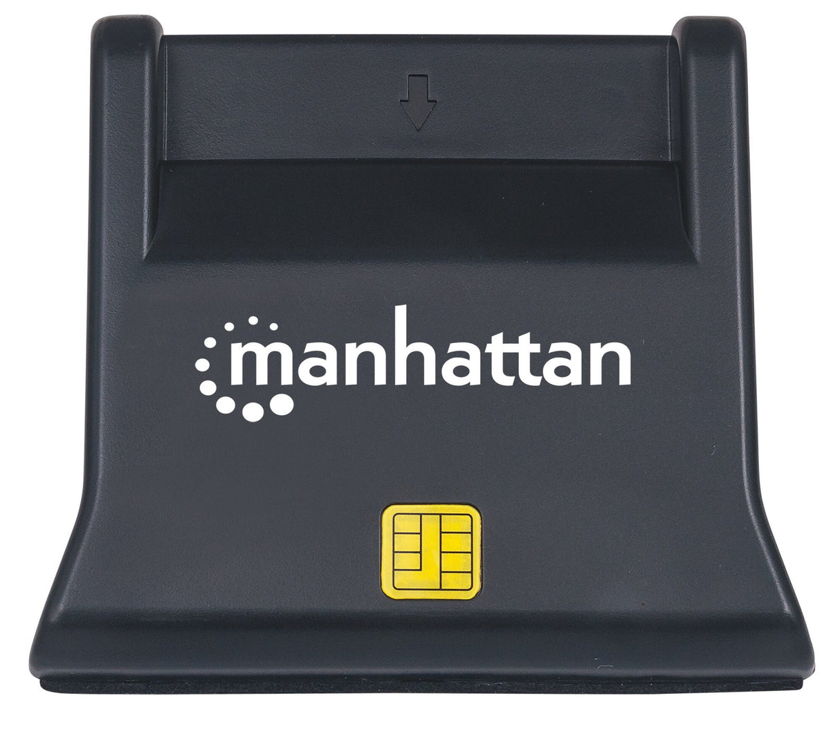 Manhattan USB-A Smart/SIM Card Reader, 480 Mbps (USB 2.0), Desktop Standing, Friction Type compatible, Hi-Speed USB, Cable 86cm, Black, Three Year Warranty