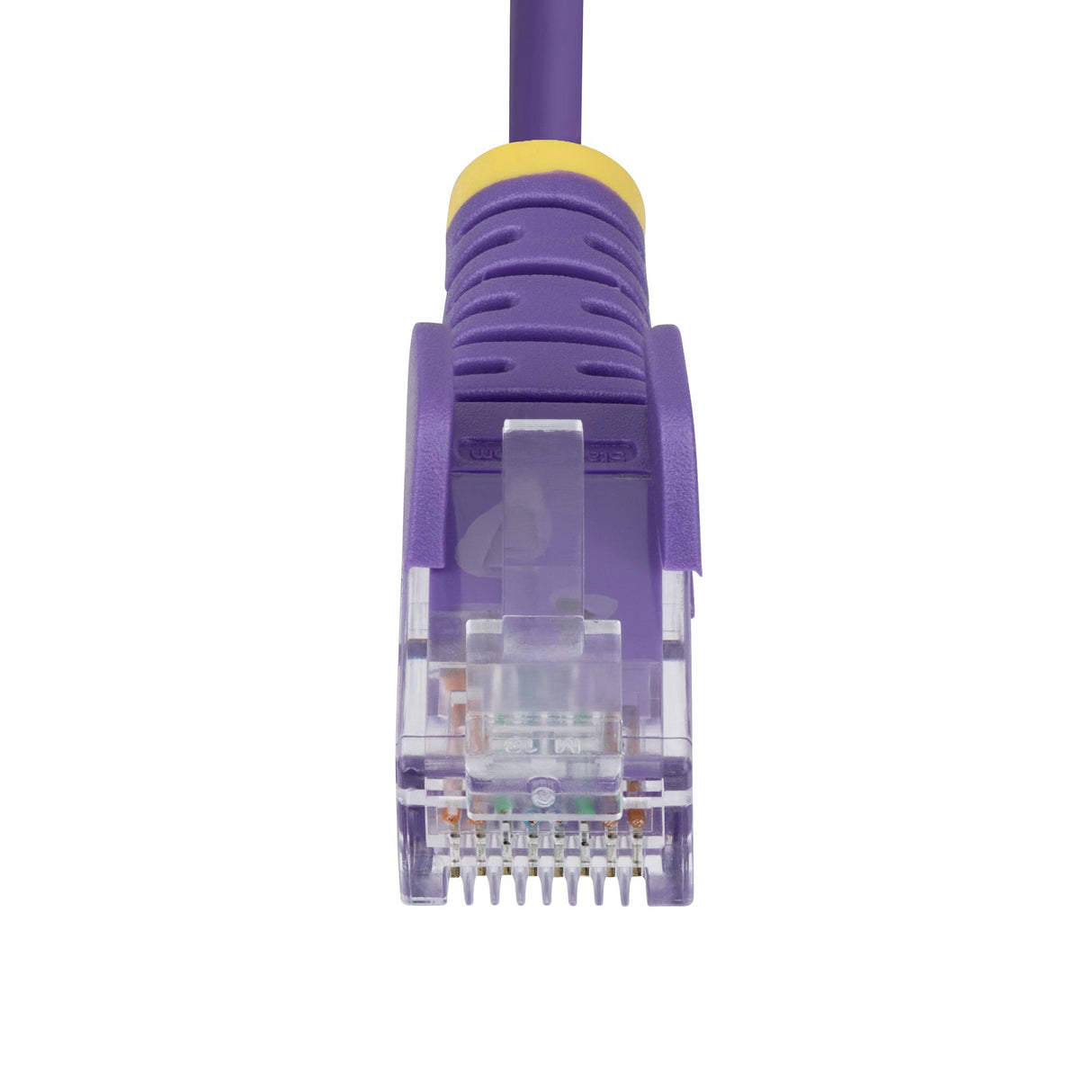 StarTech.com 2.5m Purple Slim CAT6 Ethernet Cable, Snagless, 100W PoE, UTP, LSZH, 28AWG Pure Bare Copper Wire, Slim RJ45 Network Patch Cord w/Strain Reliefs, Fluke Tested
