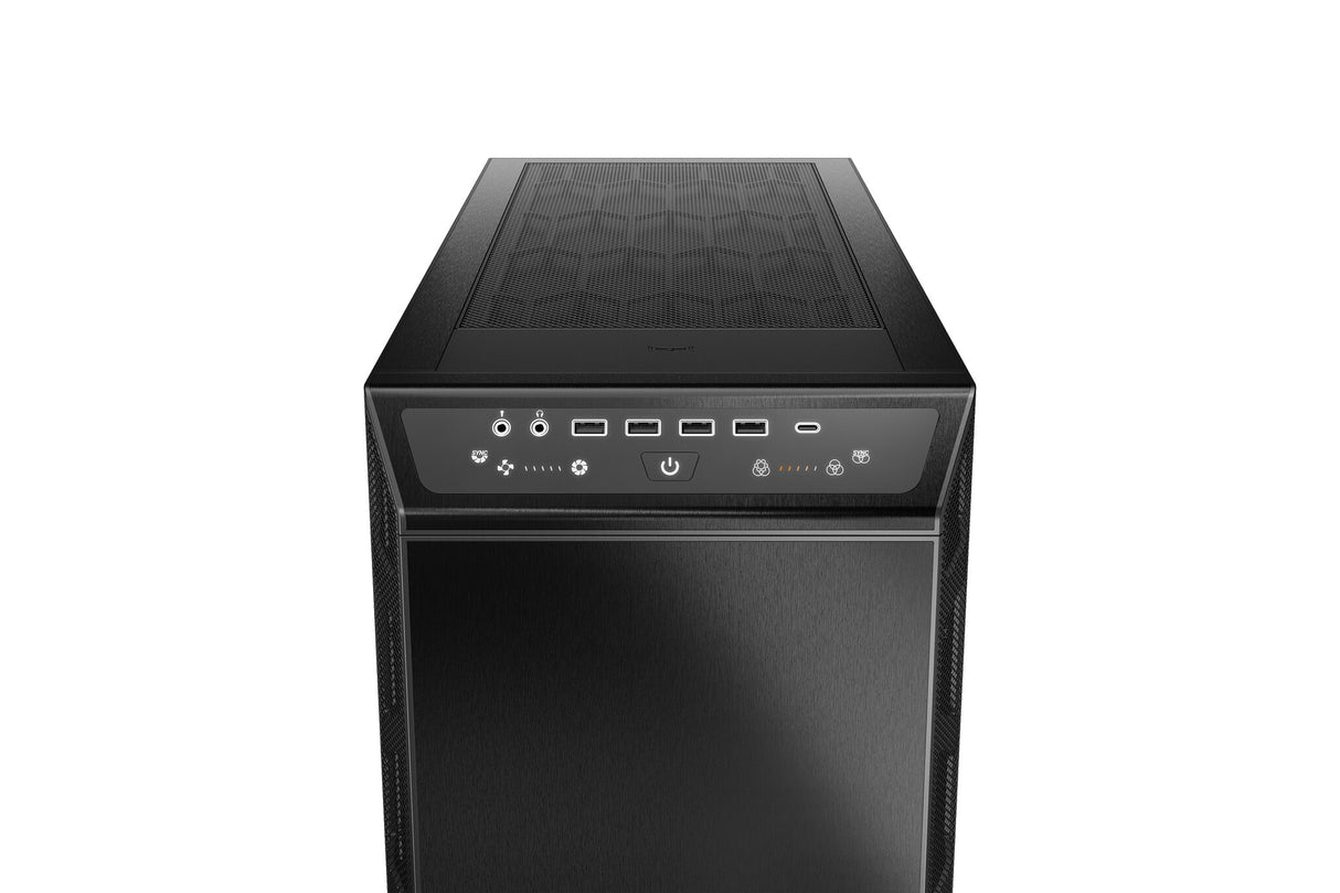 ¡tranquilizarse! Dark Base Pro 901 Caja de PC para juegos de torre completa, negra, 4x USB 3.2 tipo A, cubierta superior y panel frontal intercambiables, 3x Silent WIngs 4 ventiladores PWM, iluminación ARGB