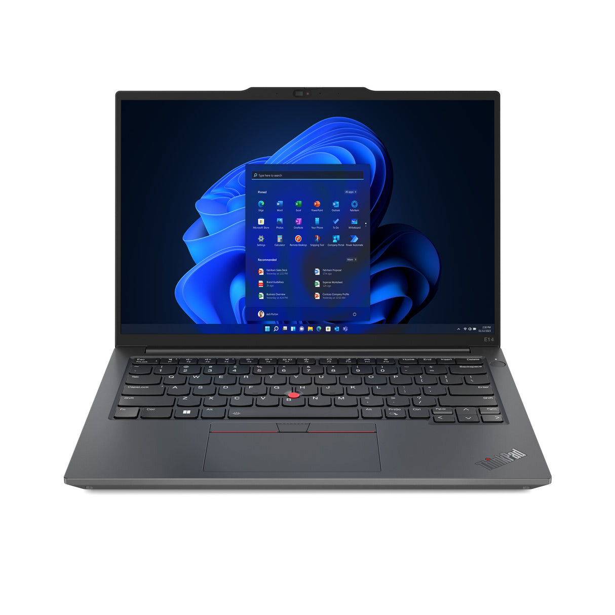 Lenovo ThinkPad E14 Gen 5 (AMD) AMD Ryzen™ 7 7730U Laptop 35.6 cm (14") WUXGA 16 GB DDR4-SDRAM 512 GB SSD Wi-Fi 6 (802.11ax) Windows 11 Pro UK English Black