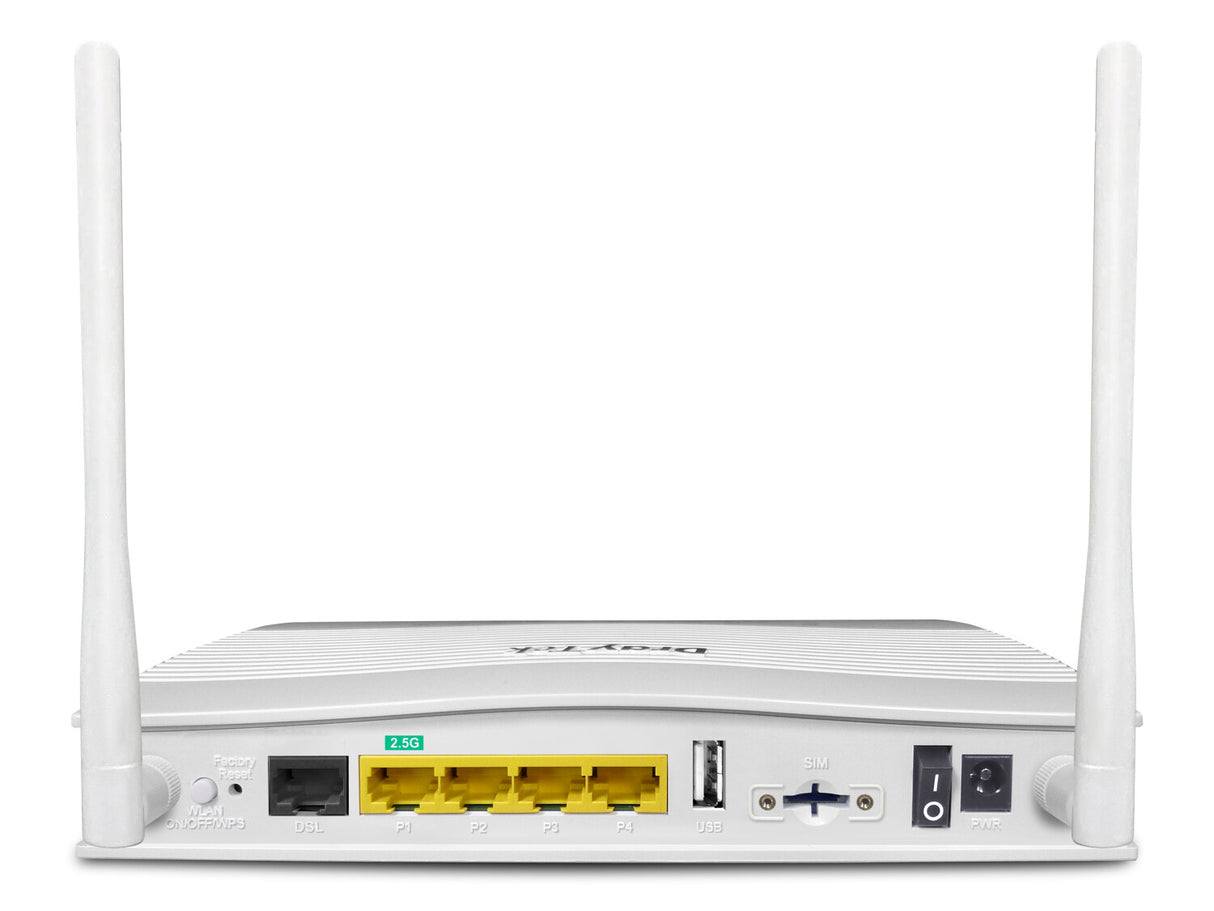 DrayTek Vigor 2767ax-4G VDSL 2.5GbE Ethernet Router with AX3000 Wireless and integrated 4G/LTE Modem