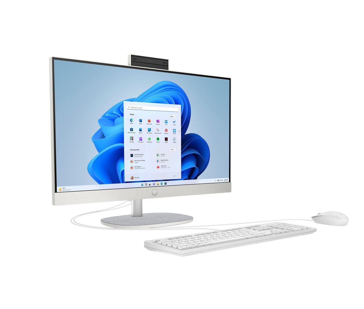 HP 24 -cr0063na PC Intel® Core™ i3 i3-N300 60.5 cm (23.8") 1920 x 1080 pixels All-in-One PC 8 GB DDR4-SDRAM 256 GB SSD Windows 11 Home Wi-Fi 6 (802.11ax) White