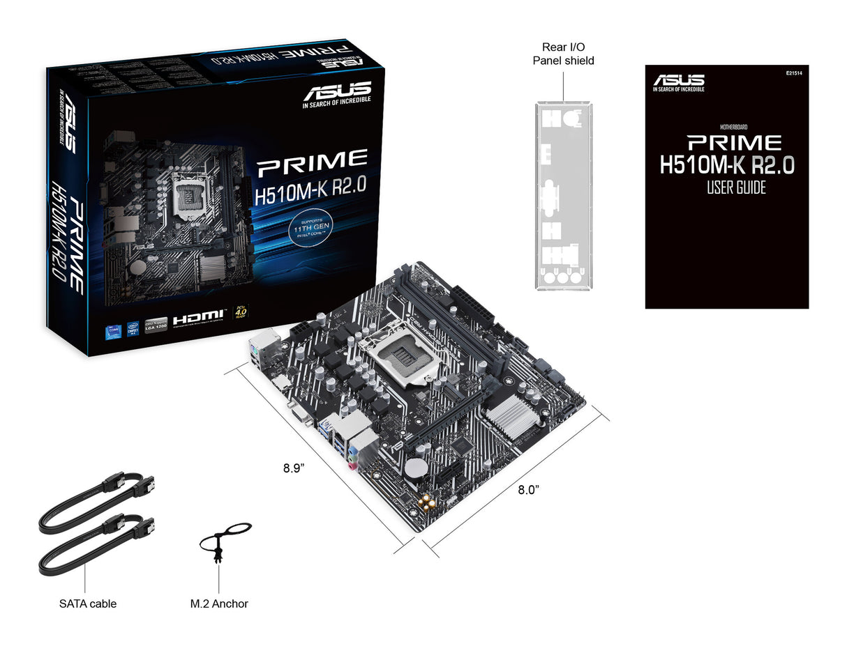ASUS PRIME H510M-K R2.0 Intel H510 LGA 1200 (Socket H5) micro ATX