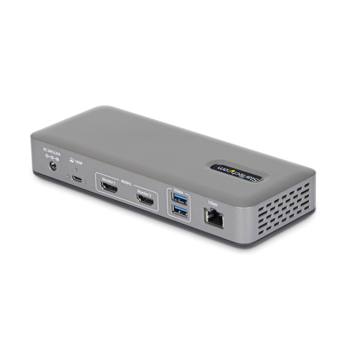 StarTech.com Dual-Monitor USB-C Docking Station, HDMI, 4K 60Hz, 100W Laptop Charging, 1GbE, Driverless, Multi-Monitor Dock For Windows