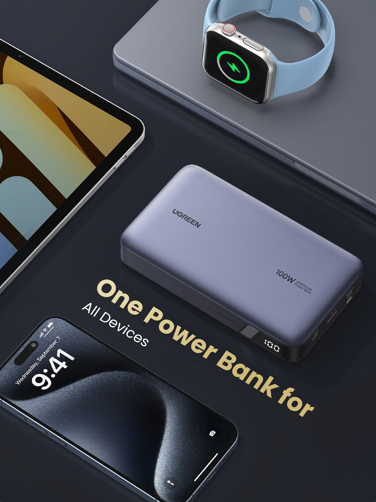 Ugreen 25188 power bank 20000 mAh Grey