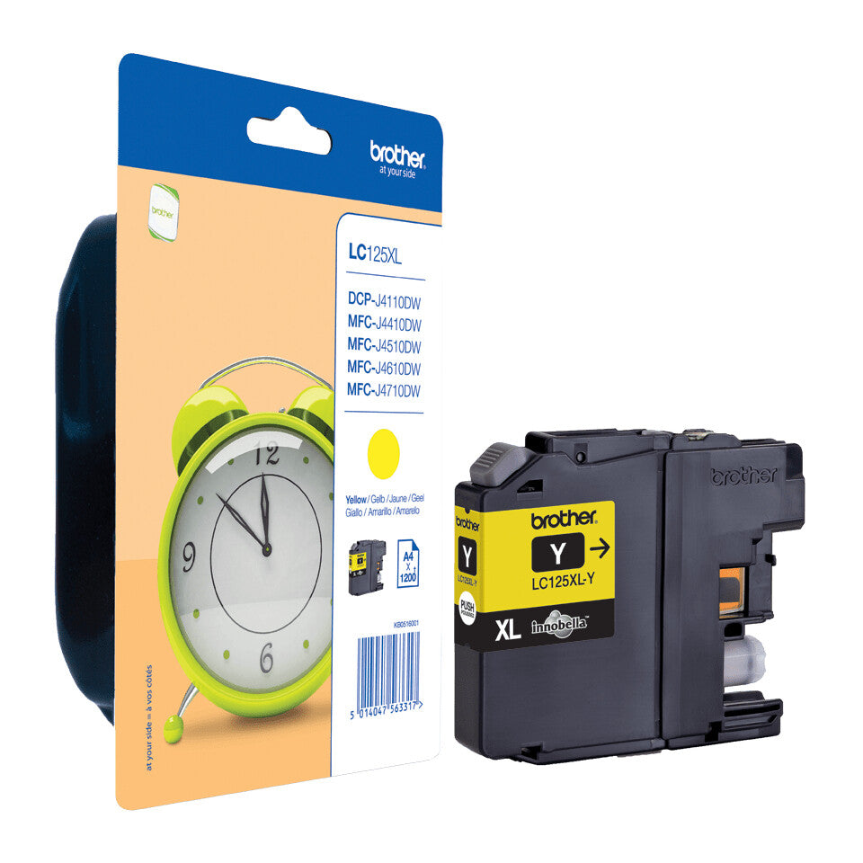 Brother LC-125XLY ink cartridge 1 pc(s) Original Yellow