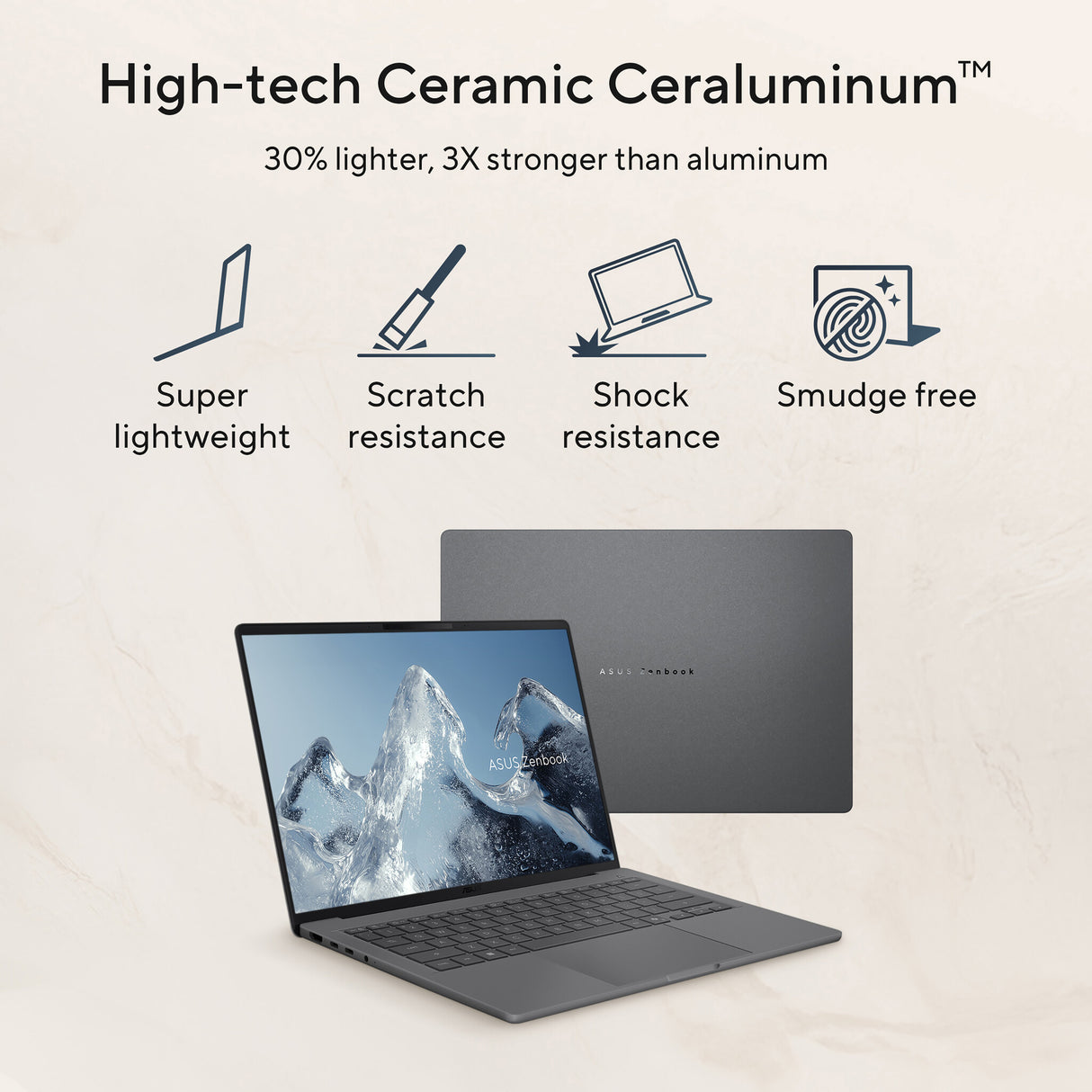 ASUS Zenbook A14 UX3407NA-QD148W Copilot+ PC Snapdragon X2E-88-100 Laptop 35.6 cm (14") WUXGA 16 GB LPDDR5x-SDRAM 1 TB SSD Wi-Fi 7 (802.11be) Windows 11 Home Beige