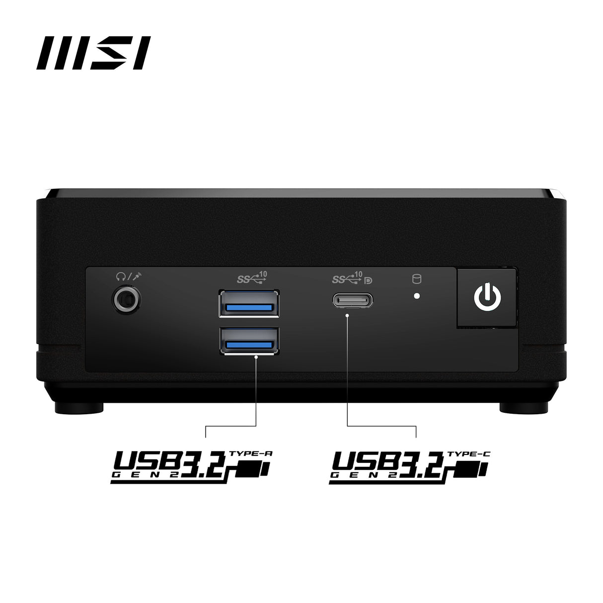 MSI Cubi N ADL Intel N100 Desktop PC, NUC, SFF, Mini Computer, HTPC, (4GB RAM, 128GB SSD, Windows 11 PRO), UHD Graphics/Type C/HDMI/DisplayPort/Dual LAN/WiFi 5/BT 5.1/VESA
