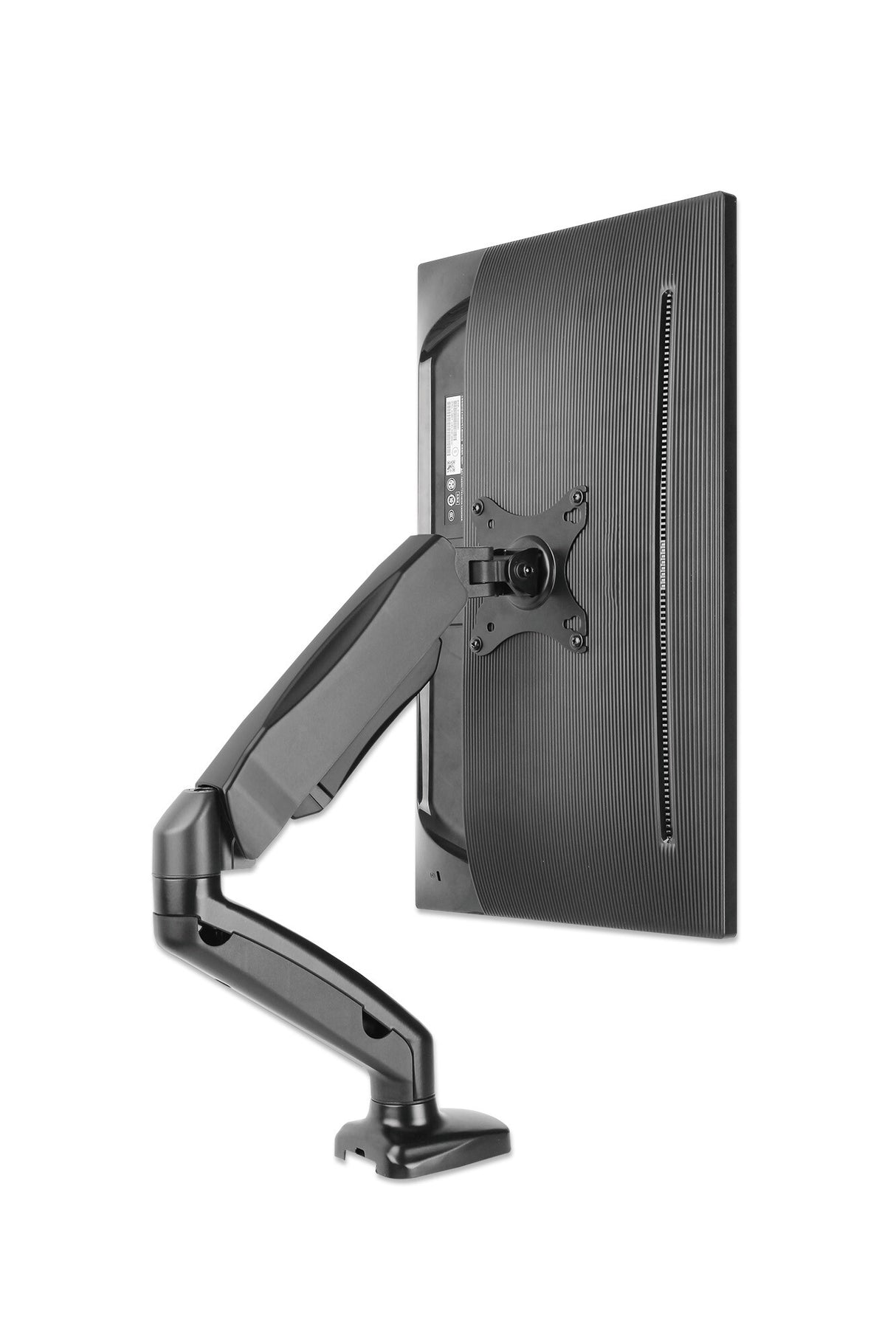 Manhattan Desk Mount for TV & Monitors (Full Motion Spring), For screens 13" to 27", C-Clamp or Grommet Assembly, VESA compatability: 75x75mm and 100x100mm - check the dimensions of the four mounting holes on back of screen to ensure it fits, Max 9kg, Bla