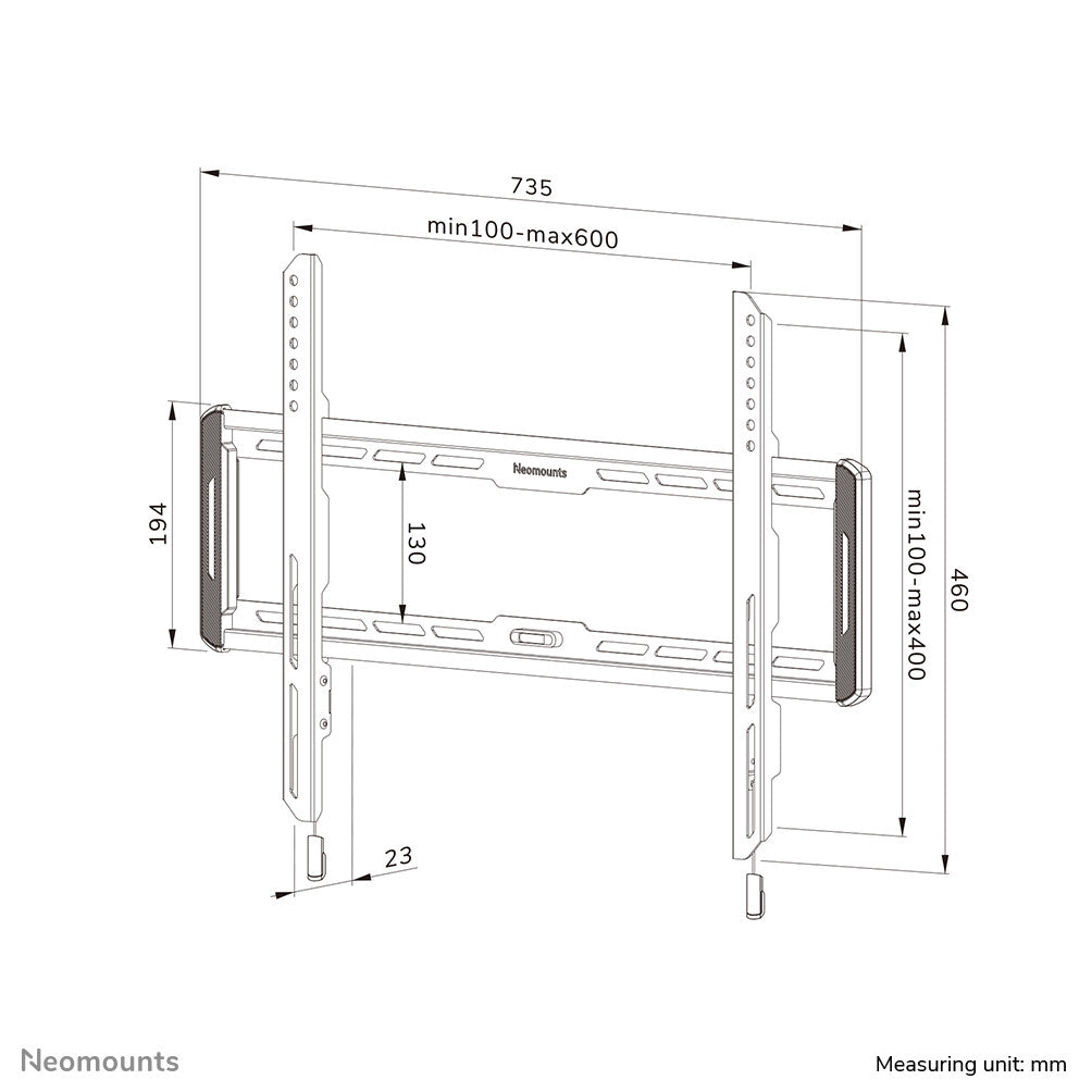 Neomounts WL30-550BL16 TV mount wall 42-86" - ultra-flat - easy install