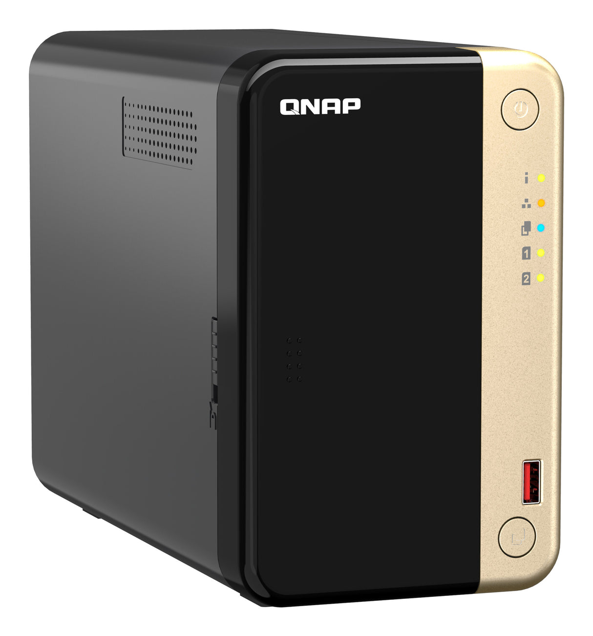 QNAP TS-264 NAS Tower Intel® Celeron® N5095 8 GB 8 TB HDD QNAP Turbo System Black, Gold