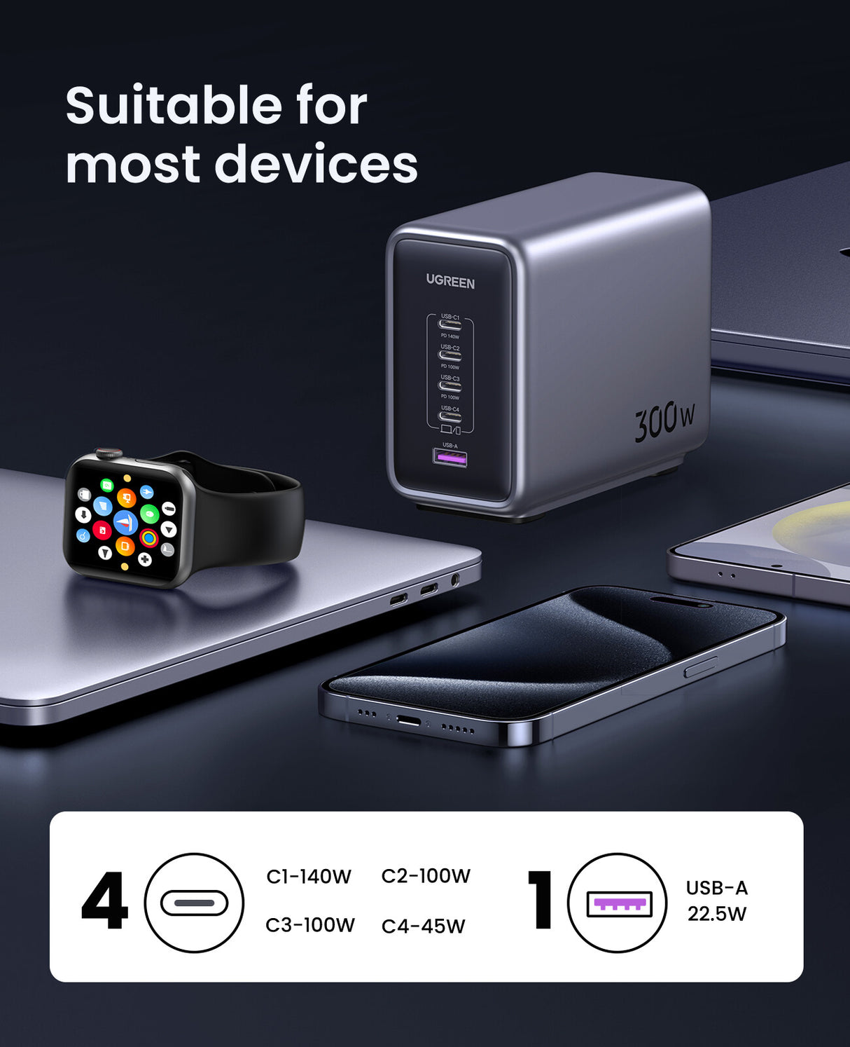 Ugreen Nexode Universal Black AC Fast charging Indoor
