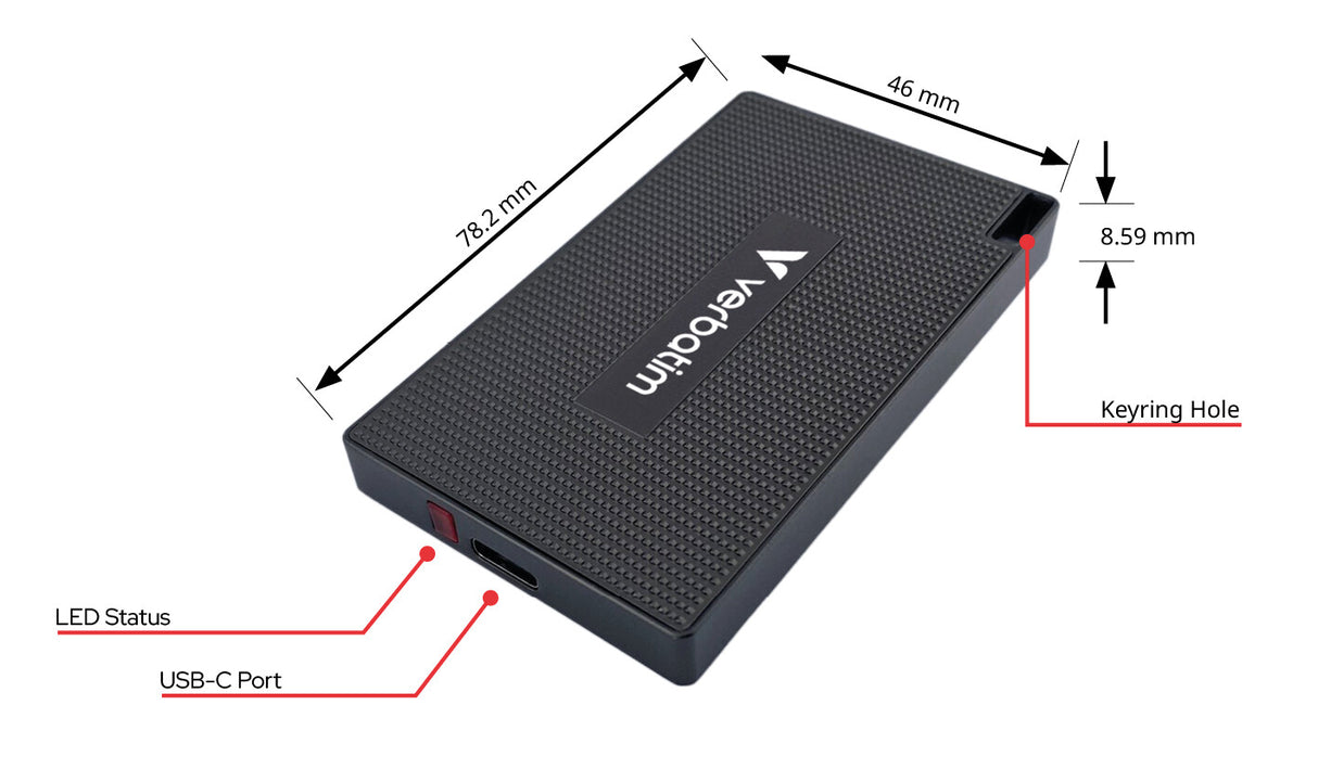 Verbatim Metal Mini SSD USB-C 3.2 Gen 2 1 TB