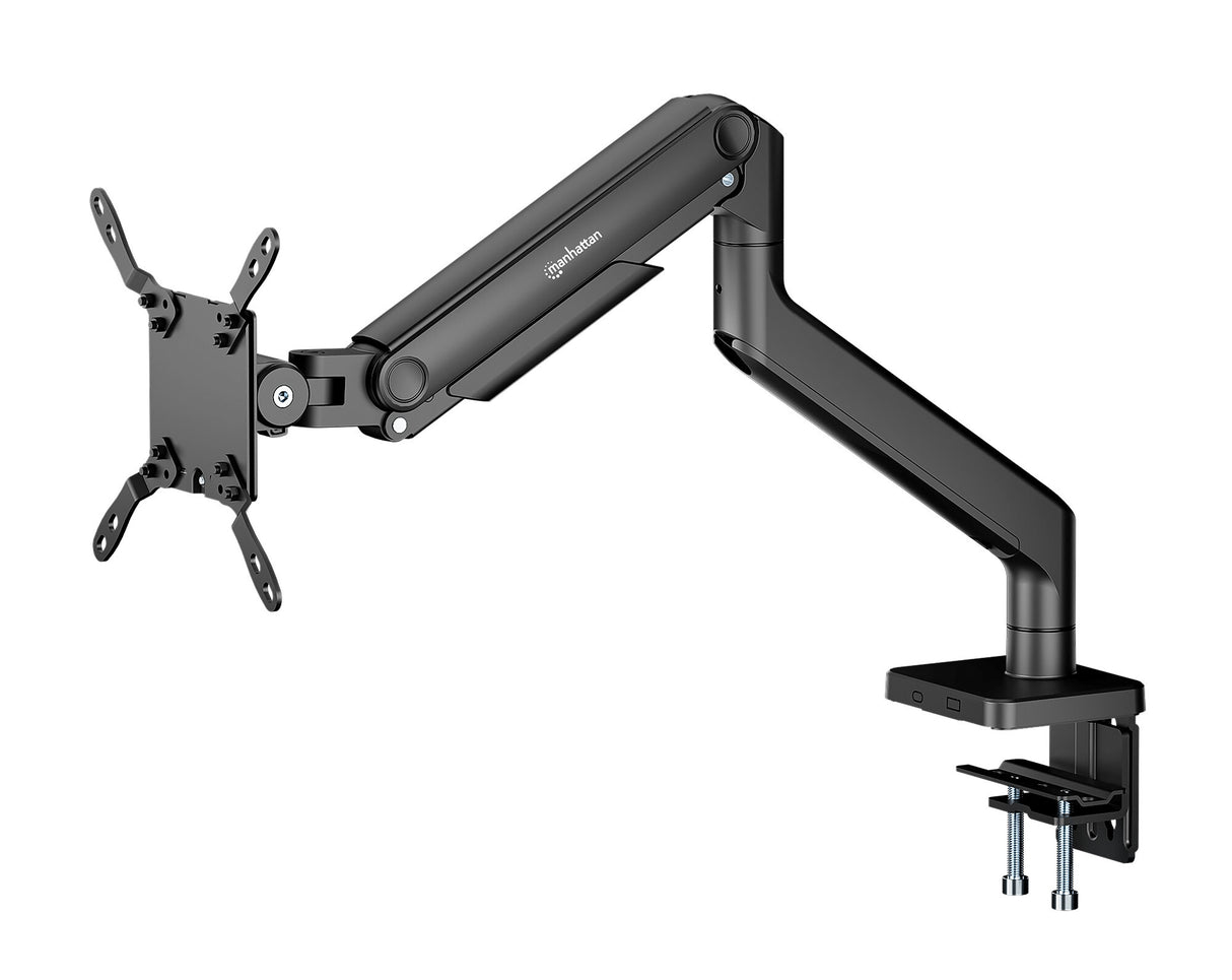 Manhattan Desk Mount for TV & Monitors (Full Motion Spring),For screens 13" to 42",C-Clamp or Grommet Assembly,VESA compatability:all between 75x75mm and 200x200mm -check the dimensions of the four mounting holes on back of screen to ensure it fits,Max 20